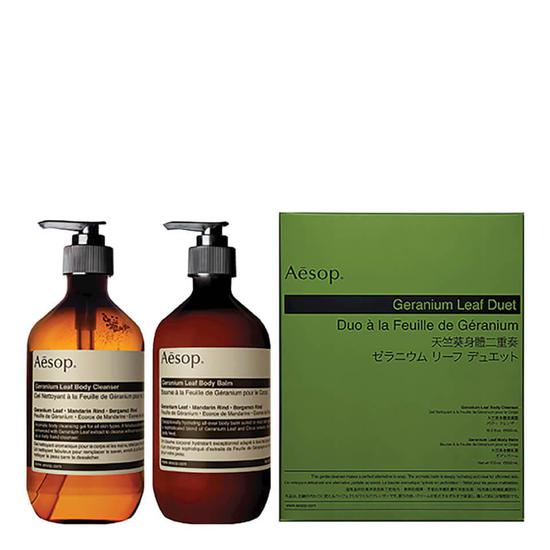 Aesop Geranium Leaf Body Cleanser & Balm Duet