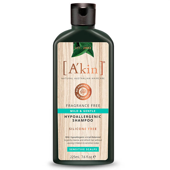 A'kin Mild & Gentle Fragrance Free Shampoo 8 oz