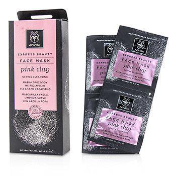 APIVITA Express Gentle Cleansing Face Mask Pink Clay 2x8ml
