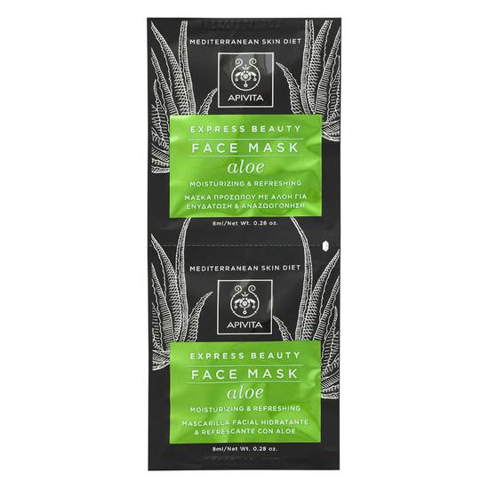 APIVITA Express Moisturizing Face Mask Aloe 2 x 0.3 oz