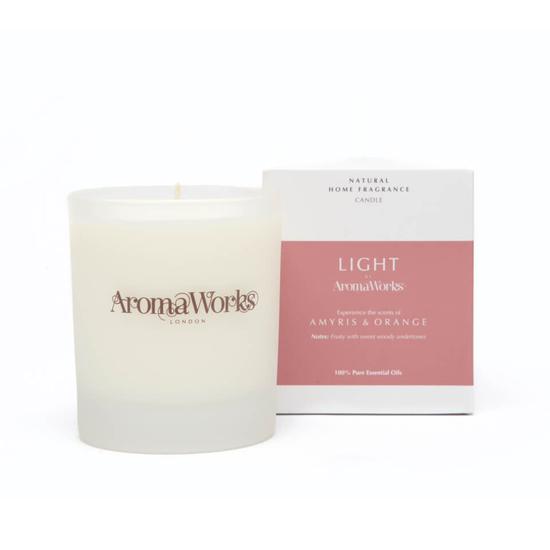 Aroma Works Light Range Amyris & Orange Candle 1 oz