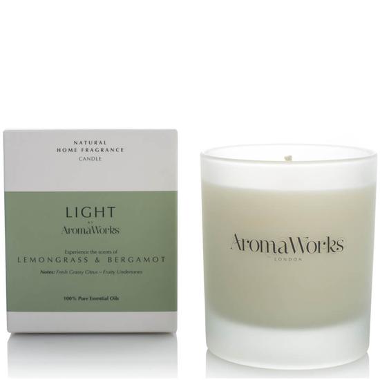 Aroma Works Light Range Candle Lemongrass & Bergamot 10 oz