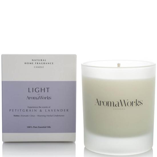 Aroma Works Light Range Candle Petitgrain & Lavender 10 oz