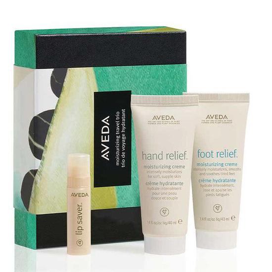 Aveda Moisturizing Travel Trio Gift Set Hand Relief + Foot Relief + Lip Saver