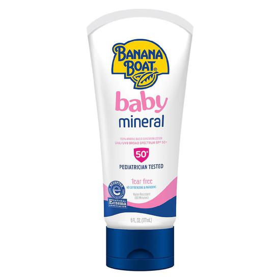 Banana Boat Baby 100% Mineral Sunscreen Lotion SPF 50+ 6 oz