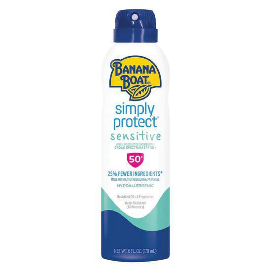 Banana Boat Sensitive Mineral Enriched Sunscreen Spray SPF 50+ 6 oz