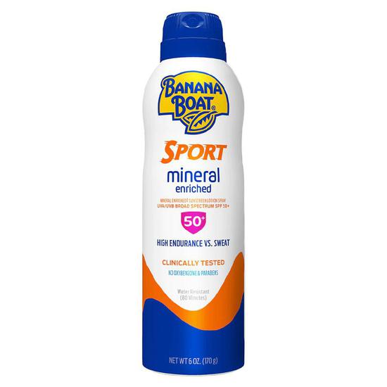 Banana Boat Sport Mineral Enriched Sunscreen Spray SPF 50+ 6 oz