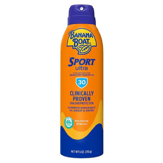 Banana Boat Ultra Sport Clear Ultramist Sunscreen Spray SPF 30 6 oz