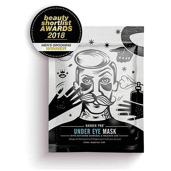 BARBER PRO Under Eye Mask With Activated Charcoal & Volcanic Ash 3 Applications