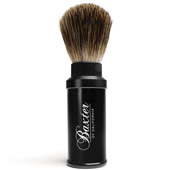 Baxter of California Pure Badger Hair Travel Aluminum Shave Brush