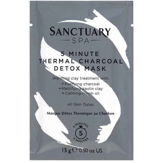 Being By Sanctuary Spa 5 Minute Thermal Charcoal Detox Mask Sachet One Mask