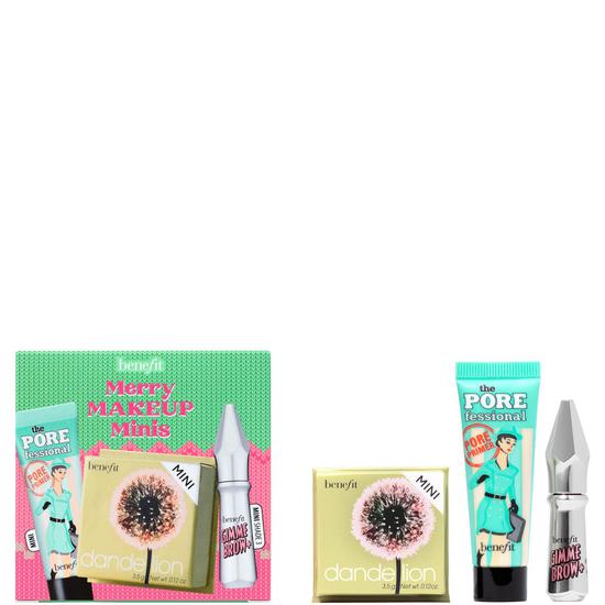 Benefit Merry Makeup Minis Gift Set Brightening face powder, brow volumising gel & pore primer