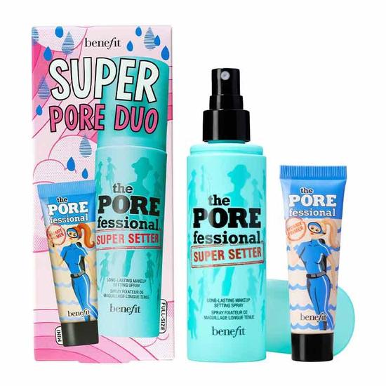Benefit Super Pore Duo 120ml The POREfessional Super Setter Spray & 7.5ml The POREfessional Hydrate Primer