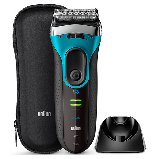 Braun Series 3 Proskin 3080s Electric Shaver Black/Blue