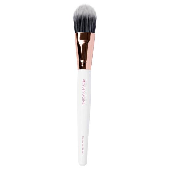 Brushworks Foundation Brush White/Gold