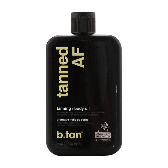 B.Tan Tanned AF Tanning Oil 3 oz