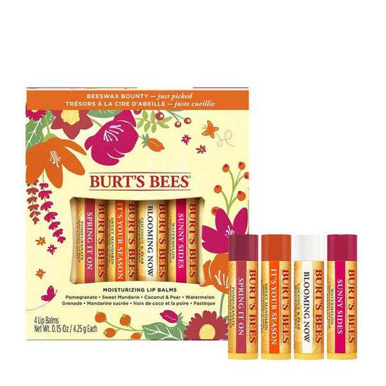 Burt's Bees Just Picked Lip Balm Gift Set 4 hydrating lip balms