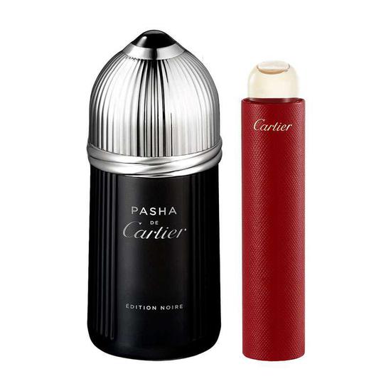 Cartier Pasha De Cartier Edition Noire Eau De Toilette Spray Gift Set 3 oz