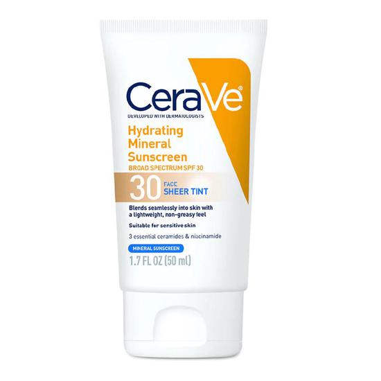 CeraVe Hydrating Sunscreen SPF 30 Face Sheer Tint 2 oz