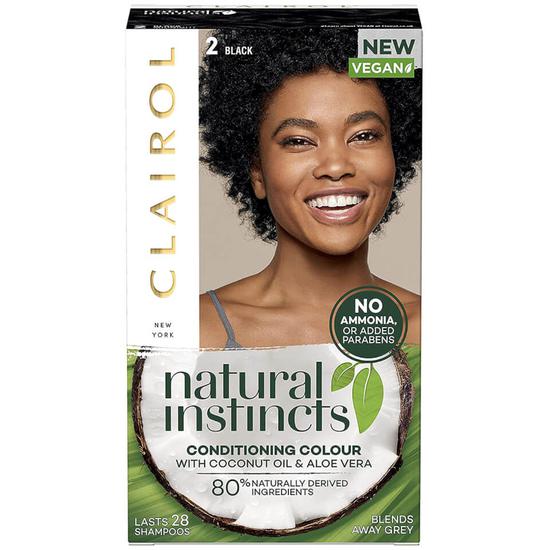 Clairol Natural Instincts Semi-Permanent Vegan Hair Dye 2 Black
