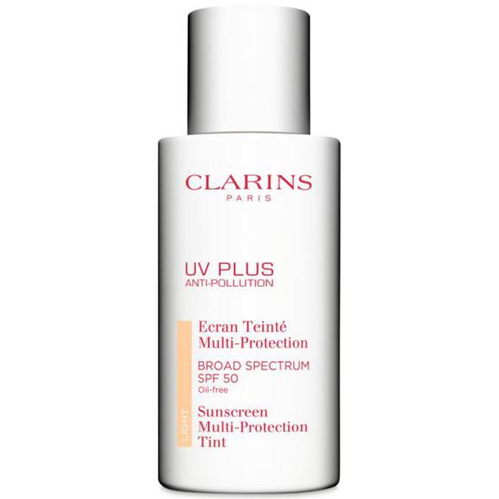 Clarins UV PLUS Anti-Pollution Broad Spectrum SPF 50 Tinted Sunscreen Multi-Protection Light
