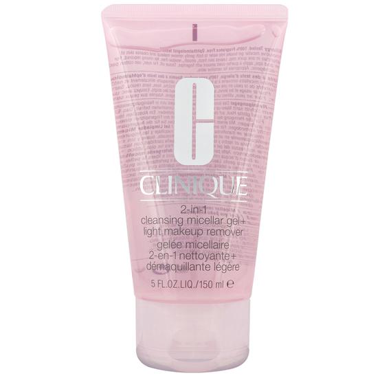 Clinique 2 In 1 Cleansing Micellar Gel + Light Makeup Remover 5 oz