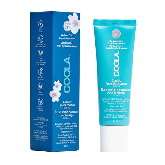 Coola Classic Face White Tea Sunscreen Lotion SPF 50 2 oz