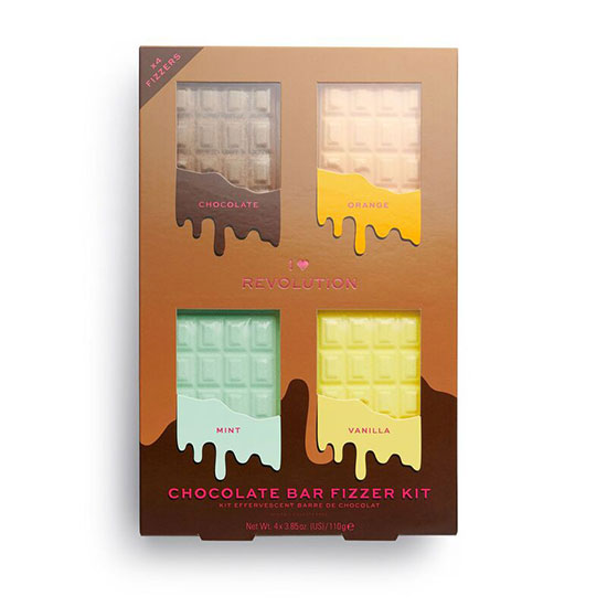 I Heart Revolution Chocolate Bar Bath Fizzer Set Chocolate Bar