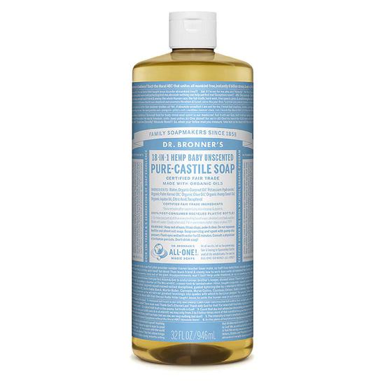 Dr Bronner's Organic Baby Mild Cast Liquid Soap 32 oz