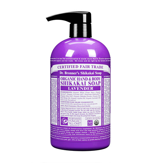 Dr Bronner's Organic Shikakai Lavender Hand & Body Soap 355ml