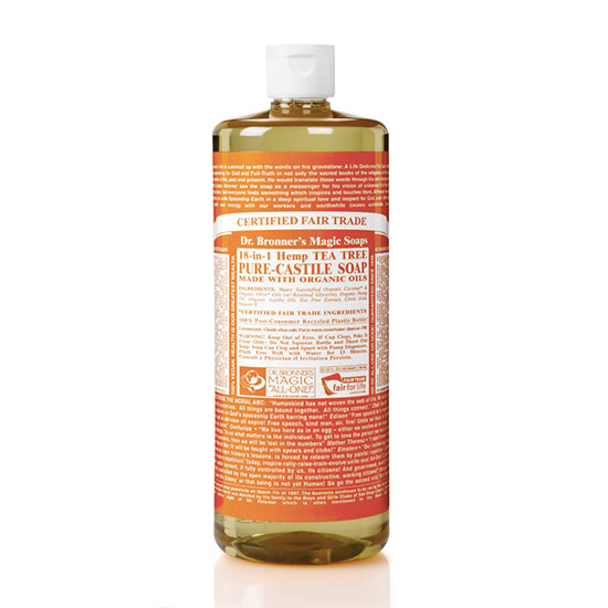 Dr Bronner's Organic Tea Tree Castile Liquid Soap 32 oz