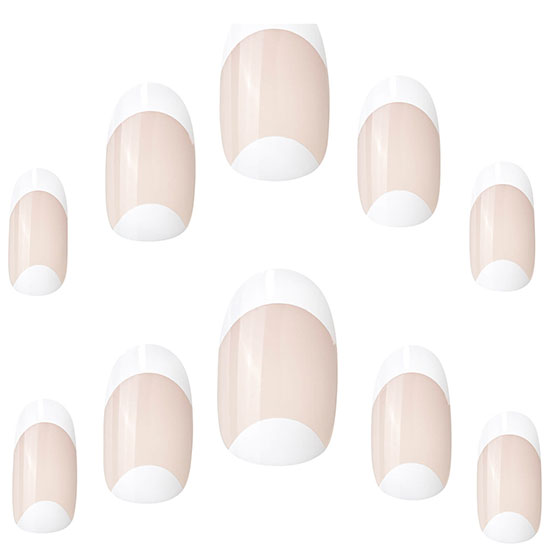 Elegant Touch French 108 Cuticle Moon Nails Medium Length
