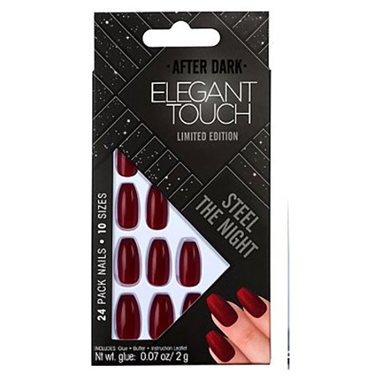 Elegant Touch Trend Nails After Dark Steel The Night