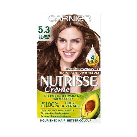 Garnier Nutrisse 5.3 Golden Brown Permanent Hair Dye Natural Looking Hair Colour result