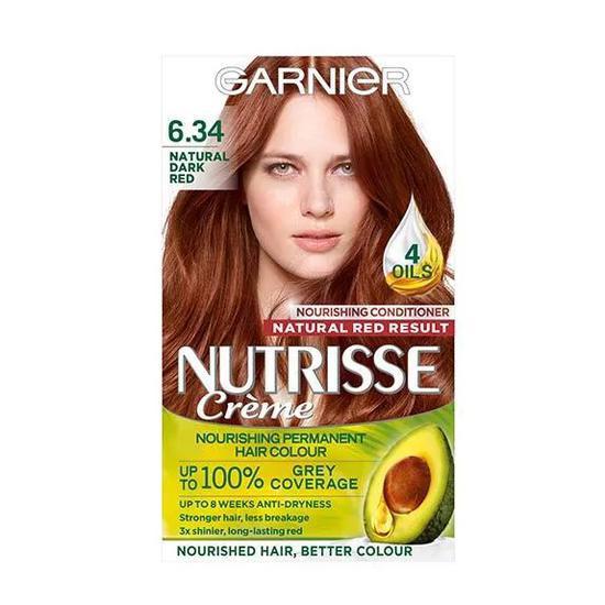 Garnier Nutrisse 6.34 Natural Dark Red Permanent Hair Dye