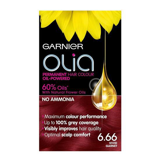 Garnier Olia Red Permanent Hair Dye 6.66 Vivid Garnet Red