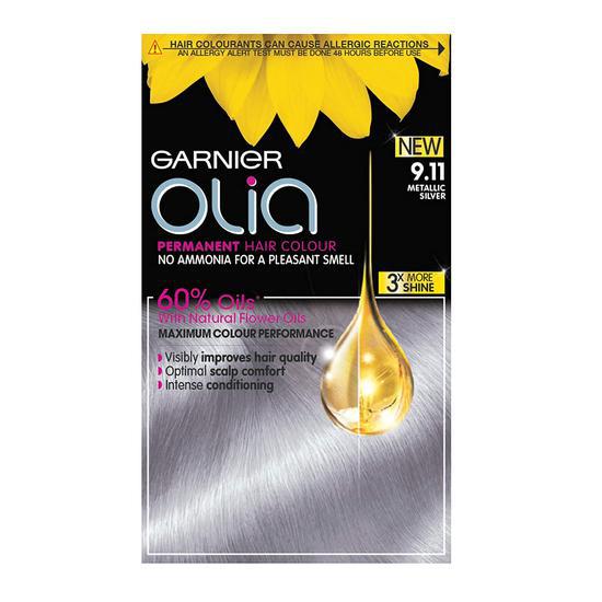 Garnier Olia Silver Permanent Hair Dye 9.11 Metallic Silver