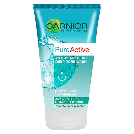 Garnier Pure Active Anti Blackhead Deep Pore Face Wash Oily Skin