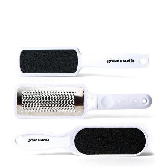 Grace & Stella Foot Files Set 1 Callus Grater Rasp & 2 Foot Files