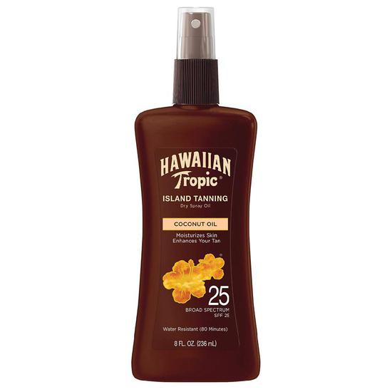 Hawaiian Tropic Island Tanning Dry Oil Spray SPF 25 8 oz
