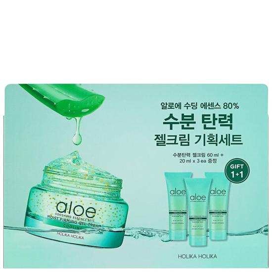 Holika Holika Aloe Soothing Essence 80% Moist Firming Gel Cream Set