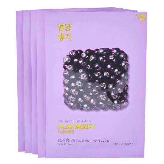 Holika Holika Pure Essence Mask Sheet Acai Berry x5