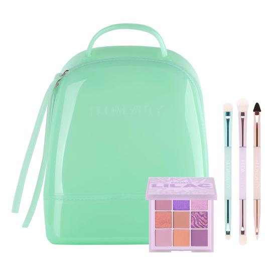 Huda Beauty Pastel Obsessions Eyeshadow Bag & Brush Set Lilac