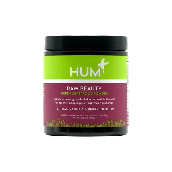 Hum Nutrition Raw Beauty Green Superfood Powder Vanilla & Berry 8 oz
