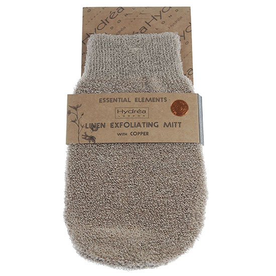 Hydréa London Exfoliating Linen Mitt With Copper