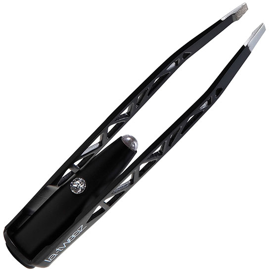La-tweez Tweezers + Diamond Dust Tip Black