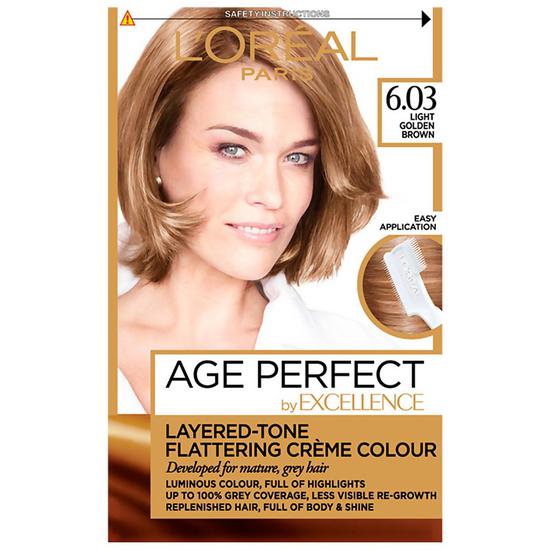 L'Oreal Paris Age Perfect Permanent Hair Dye 6.03 Light Golden Brown