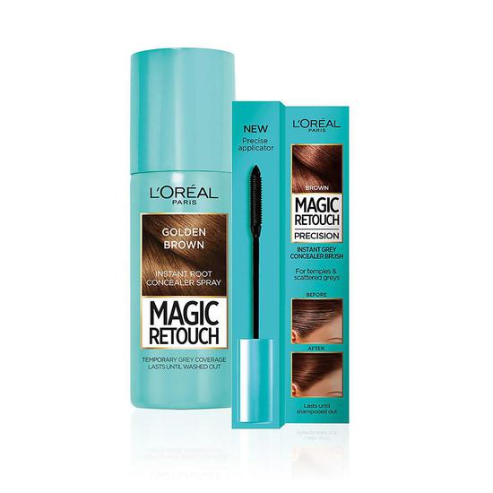 L'Oreal Paris Golden Brown & Precision Instant Gray Concealer Brush Set 3 oz