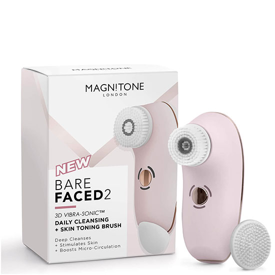 Magnitone BareFaced 2 Daily Cleansing & Skin Toning Brush Pink