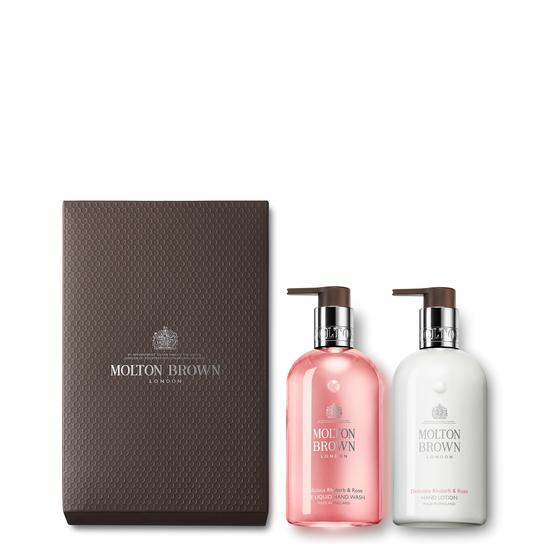 Molton Brown Delicious Rhubarb & Rose Hand Wash & Lotion Set 2 x 300ml